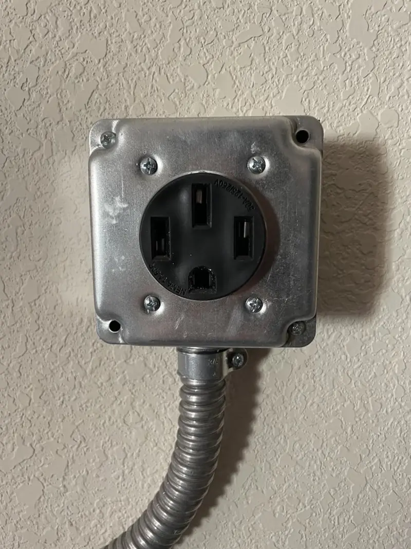 NEMA 14-50 outlet installed for Electrical Panel Upgrade in Avenue B and C