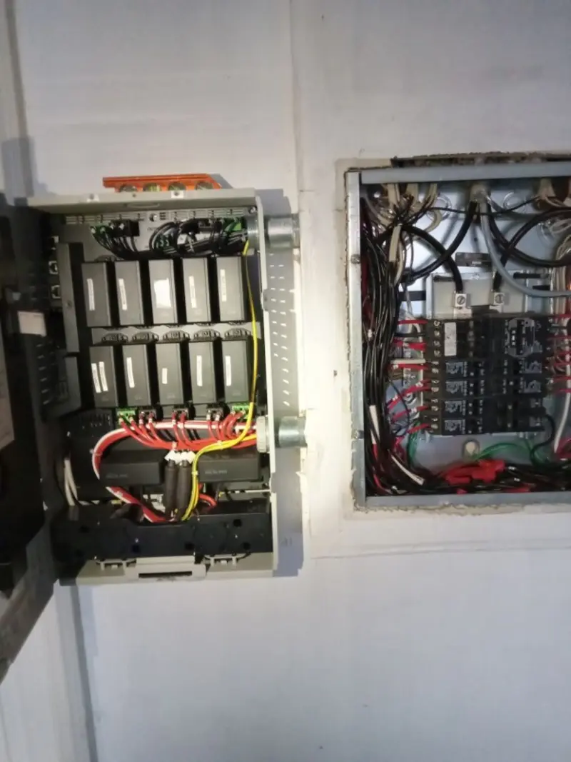 Electrical panel upgrade completed for Security Camera Wiring in Avenue B and C